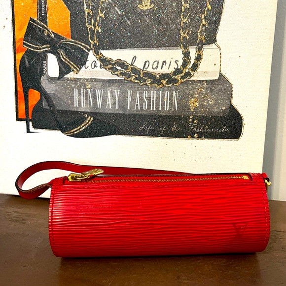 Louis Vuitton Vintage Red Epi Mini Papillon Bag